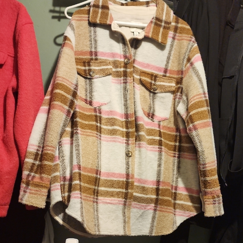 Joie Multicolor Plaid Shirt Jacket